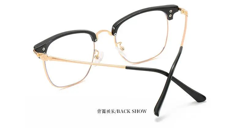 Shatar Neue Mode Metall Halbrahmen Lesebrille Männer Frauen Große Gesicht Verbreiterung Augenschutz Anti-Blau Licht Business high-End – Detail 15