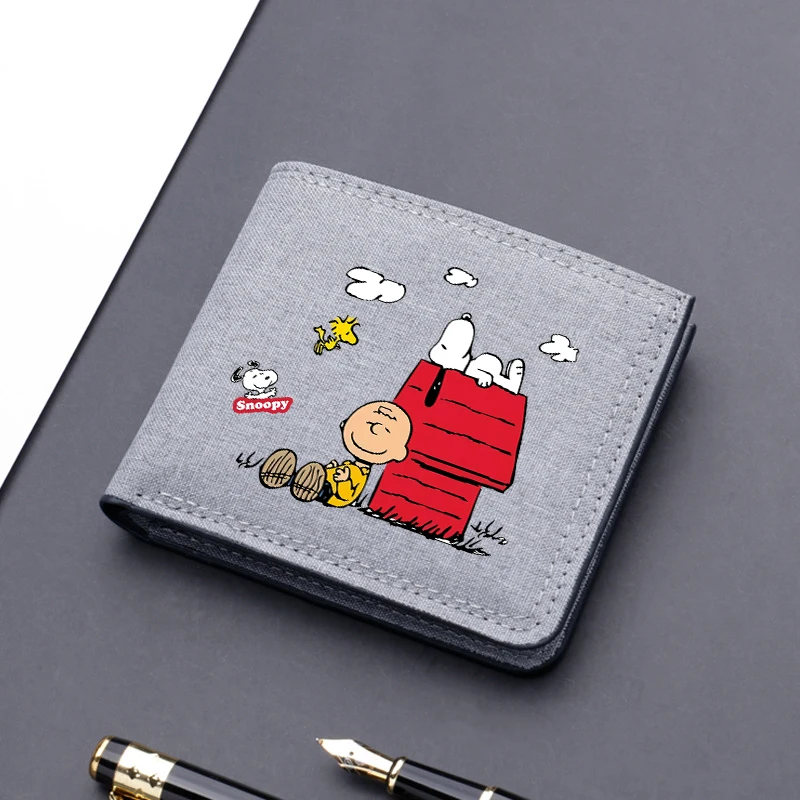 محفظة سنوبي نايلون متينة محمولة للعملات المعدنية محفظة عصرية بنمط الرسوم المتحركة أنيمي مشبك بطاقات الائتمان للرجال والنساء هدايا عيد الميلاد #4