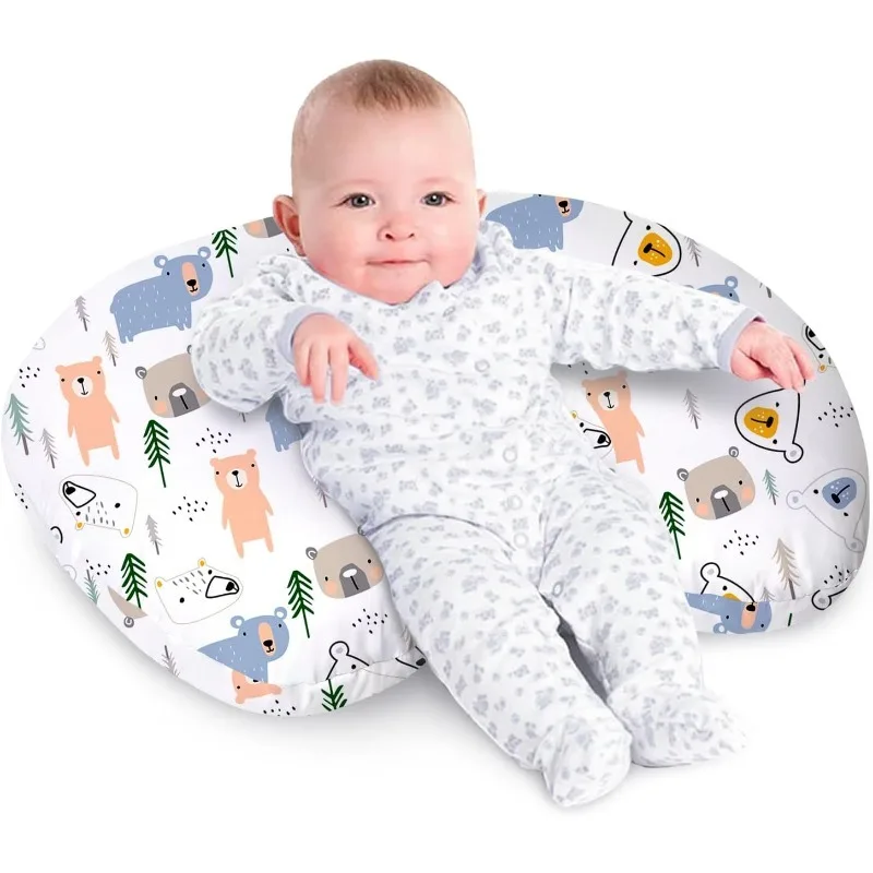 Breastfeeding&Baby Support Pillow-Multi-Use Nursing Pillow for Infants, Tummy Time&Bottle Feeding with Washable.sécurité enfant