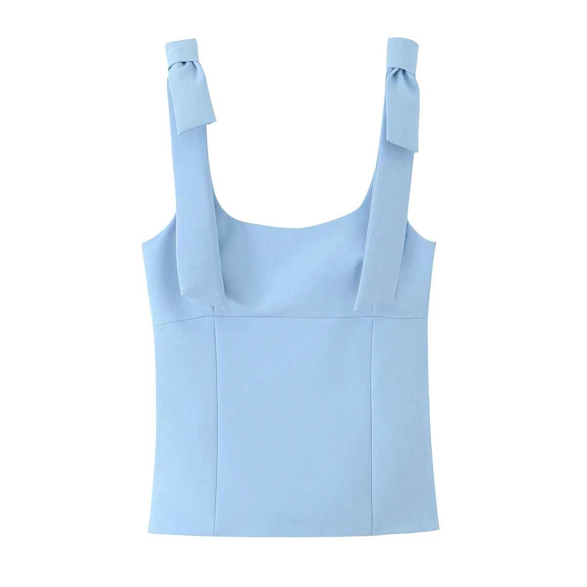 Yellow Crop Top Women Summer Sleeveelss Butterfly Top Woman Cuteore Bow White Camisole Top Backless Women's Tanks Top