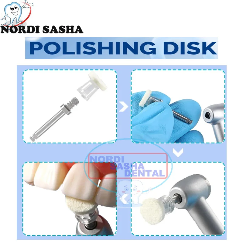 

50Pcs Polishing Paste-Impregnated Disc Dental Polishing Paste Teeth Finishing Disk Disposable High Gloss Composite Polish Disk