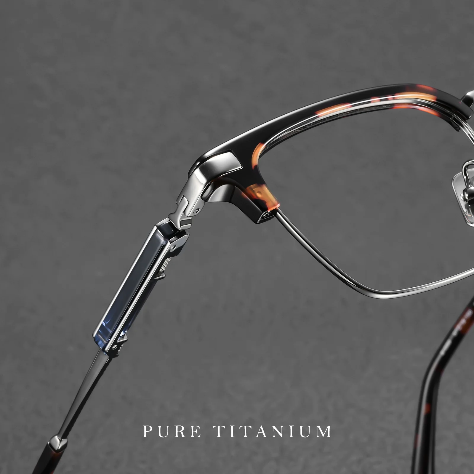ENTITY Retro Square Luxury Business Pure Titanium Half-frame Glasses Prescription glasses for men Anti Blue Light Computer