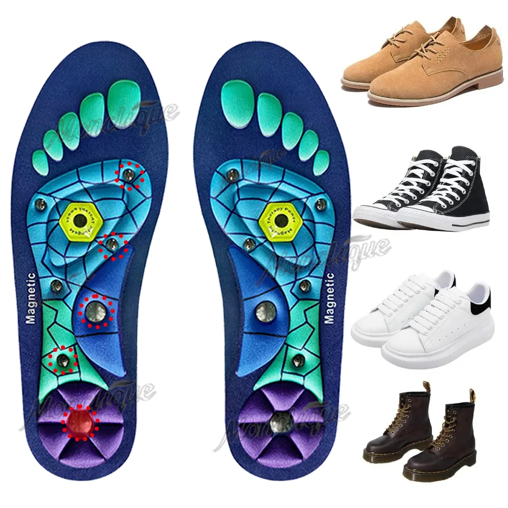 النعال العلاج بالابر القدم العلاج المغناطيسي ريفليكسولوجي الرعاية الصحية منصات قوس دعم امتصاص الصدمات الراحة نعال الأحذية #5