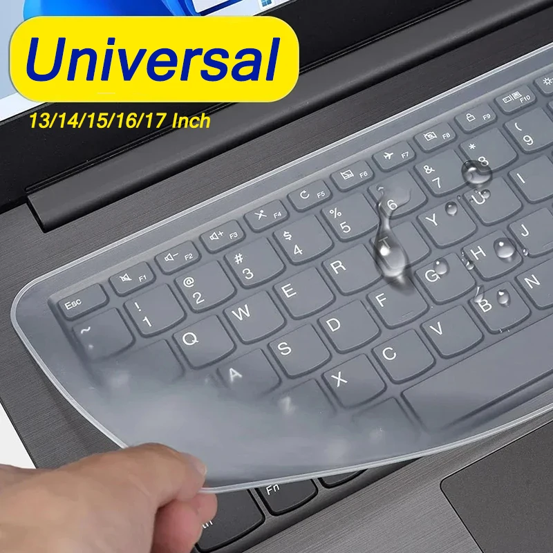 

Keyboard Cover for Laptop PC Macbook 13 to 17 Inch Ultra Thin Silicone Waterproof Dustproof Protective Film Clear Protector Skin