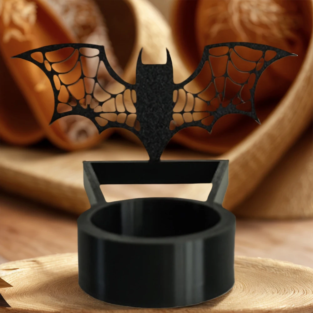 Halloween Funny Shadow Stand Foldable Horror Candle Holder Multi-Purpose Projection Candle Stand Atmosphere Arrangement Craft
