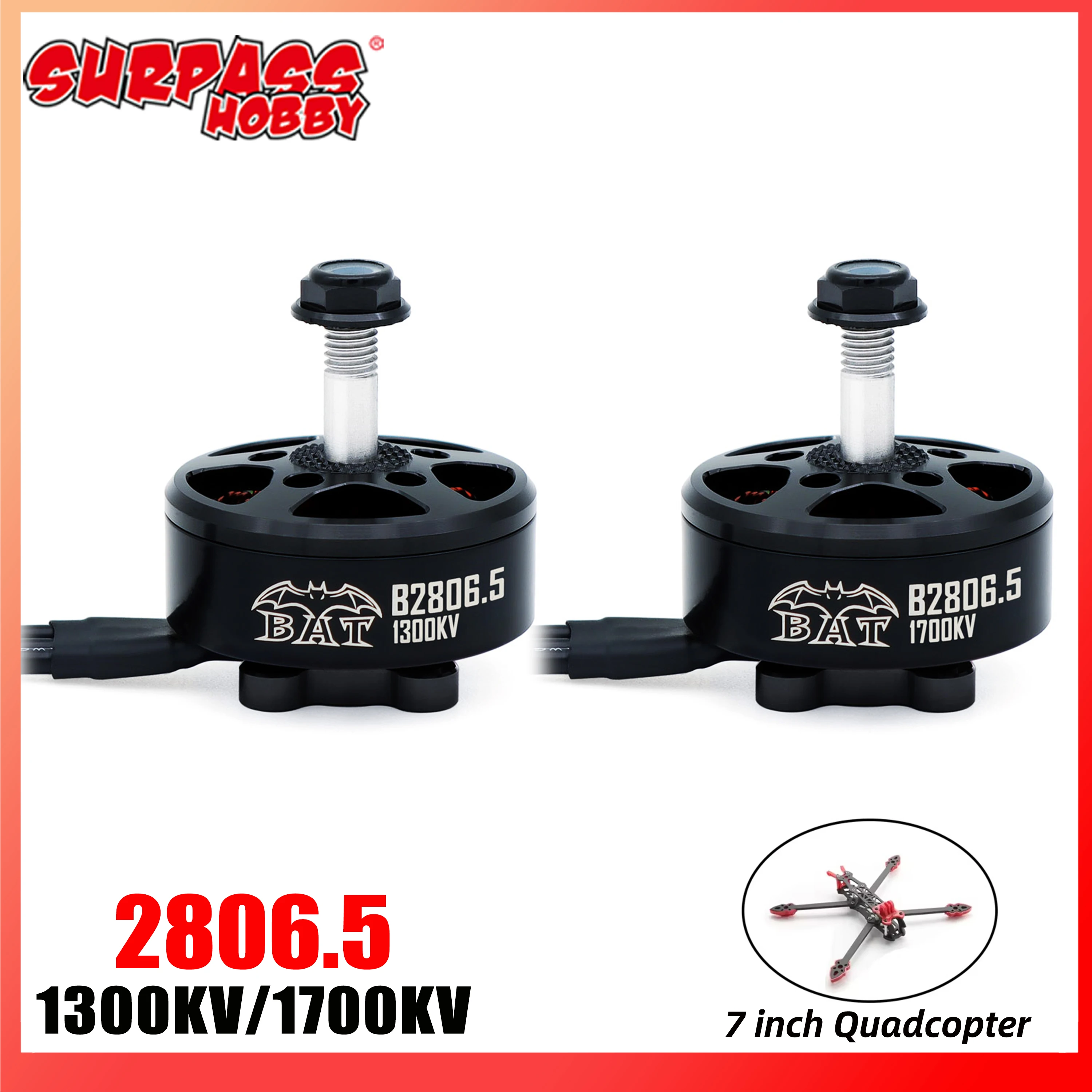 

Surpass Hobby 2806.5 2807 1300KV 3-6S Brushless Motor for RC FPV Racing Drone Freestyle Long Range 7inch 7'' Mark4 LR7 Model