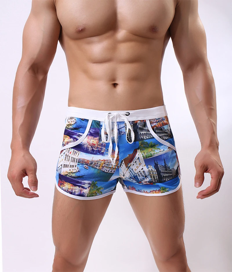 Summer Swim Trunks Men's Swimwear Swimsuit Maillot De Bain Boy Swim Suits Boxer Shorts Swimming Surf Beach Wear