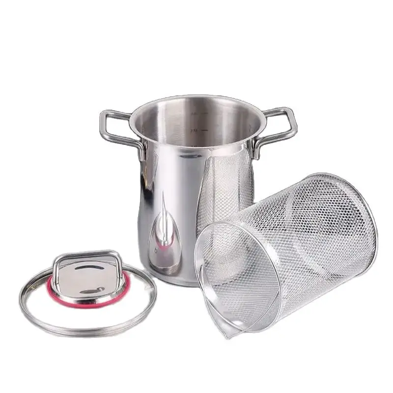 Stainless Steel Asparagus Pot with Inner Basket Asparagus Pasta Cooking Pot 3.5L