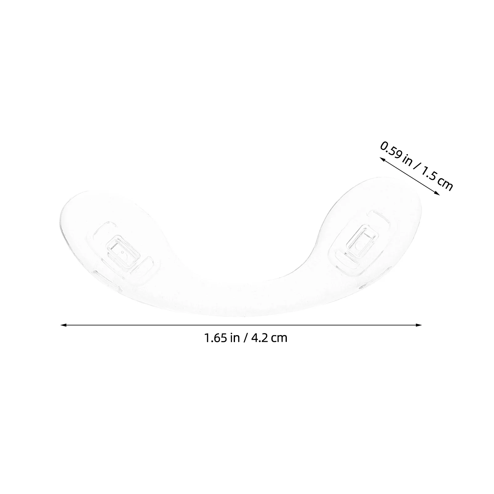 6 قطع من وسادات أنف السيليكون الناعمة الشفافة على شكل حرف U تدعم جسر النظارات غير القابل للانزلاق والملاءمة الآمنة لإطارات النظارات #2