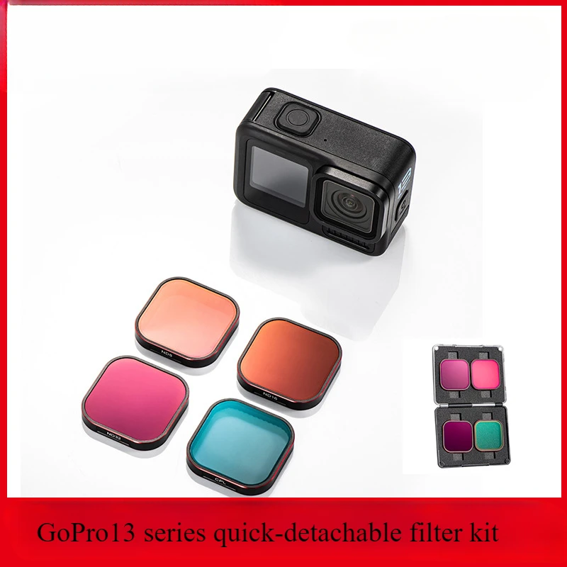 

Suitable for GoPro13 CPL polarizer ND dimmer gopro12/11 multi-layer coating quick-remove filter set