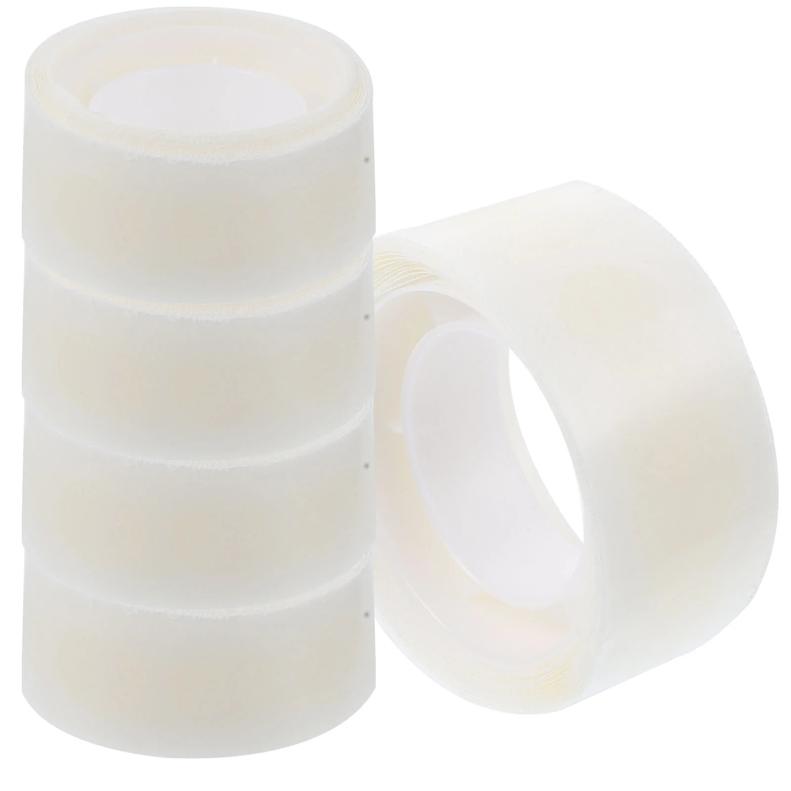 5 Rolls Double Sided Tape Dots Adhesive Clear Movable Circle Stickers Rubber for Party Strips Transparent