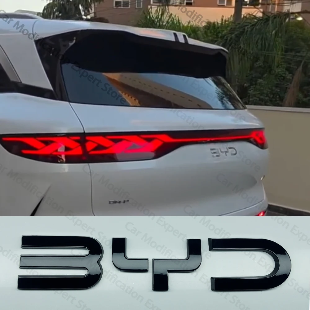 For BYD ATTO 8 Sealion 8 TANG L DM-i/P Front Rear Emblem Black Badge Letter Full Set Blackout Kit Glossy Black