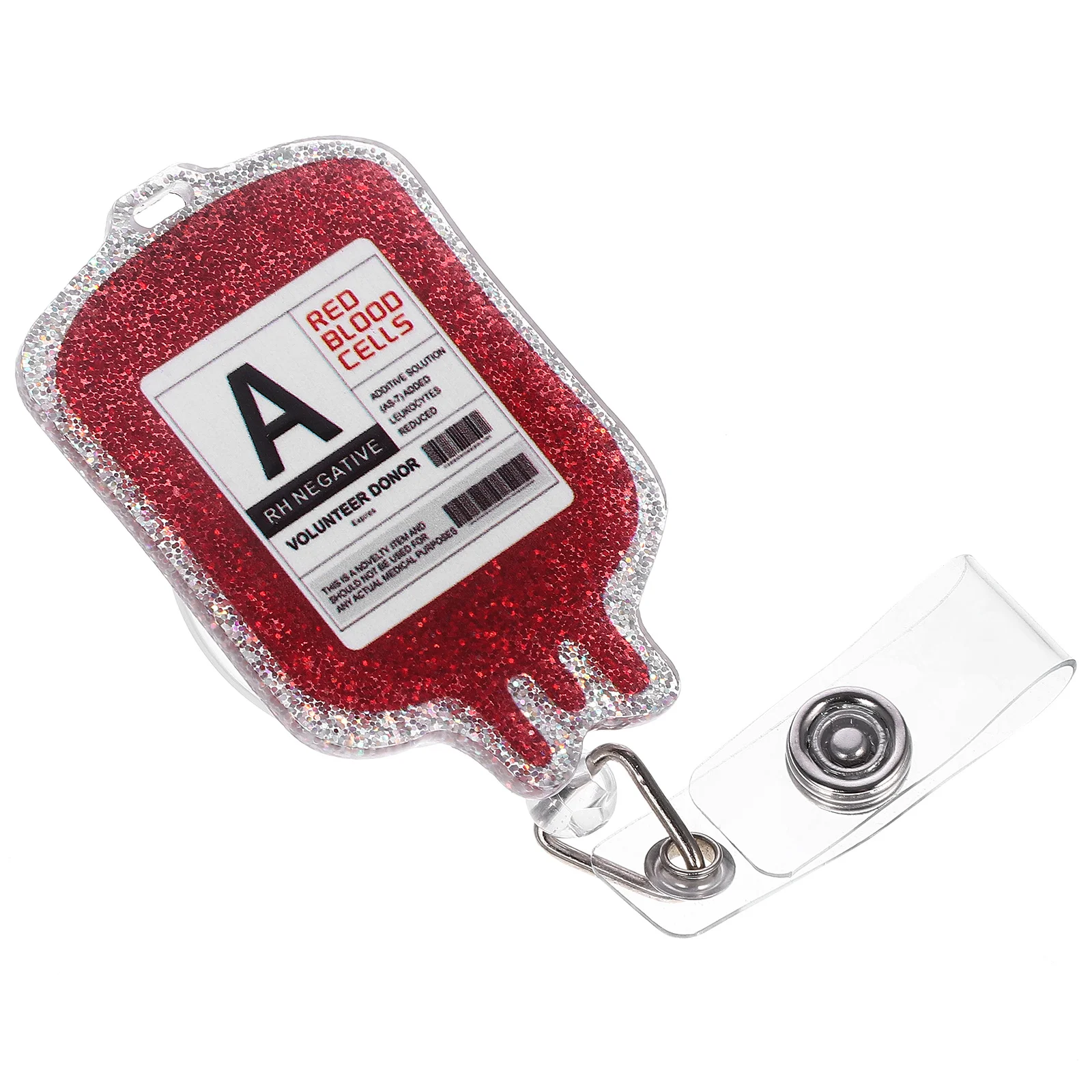 

Multi-Function Retractable Nurse Badge Reel Acrylic Badge Holder Clip for Hospital Office Employee Use
