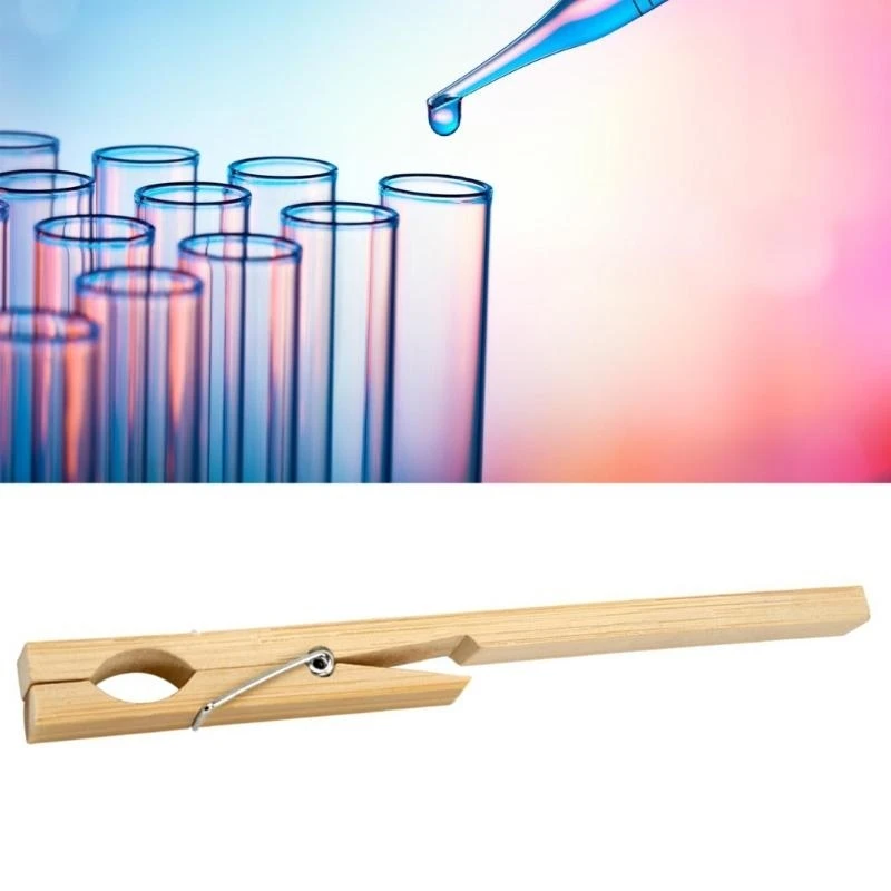 Зажимы для пробирки, упаковка из 10 дровяных зажима зажима для зажима для тестовой трубки, набор для школы