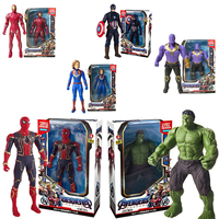 HOT 17cm Marvel Spiderman Model Anime Action Figures Spider-man Captainironman Luminous Children's Toys Decorationdolls Gifts