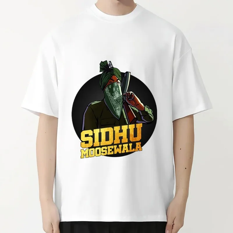 Singer Sidhu Moose Wala T Shirt Men Couple Combination Women Clothes Short Sleeve Collar Fashion Cotto image 3