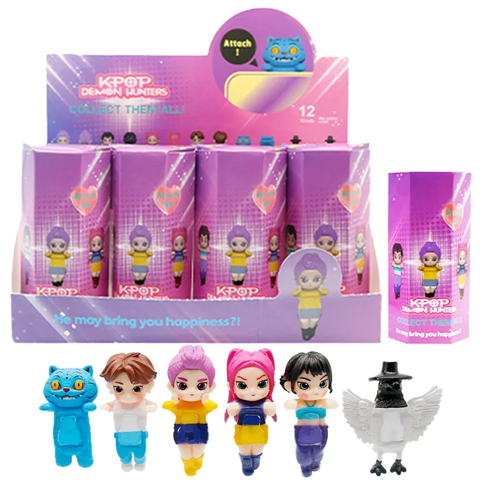 K-pop Demon Hunters Mini figure da collezione Scatola cieca Derpy Tiger Rumi Mira Zoey Sussy Doll Fan Gift Regali di compleanno di Natale
