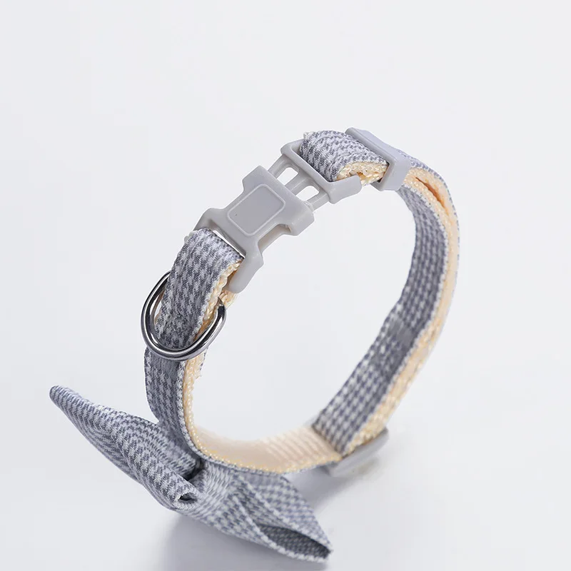 Pet Collar Adjustable Durable Cat Collars Cute Bow Kitten Necklace Soft Bell Puppy Lead Pet Product Dog Supplies Cat Accessories