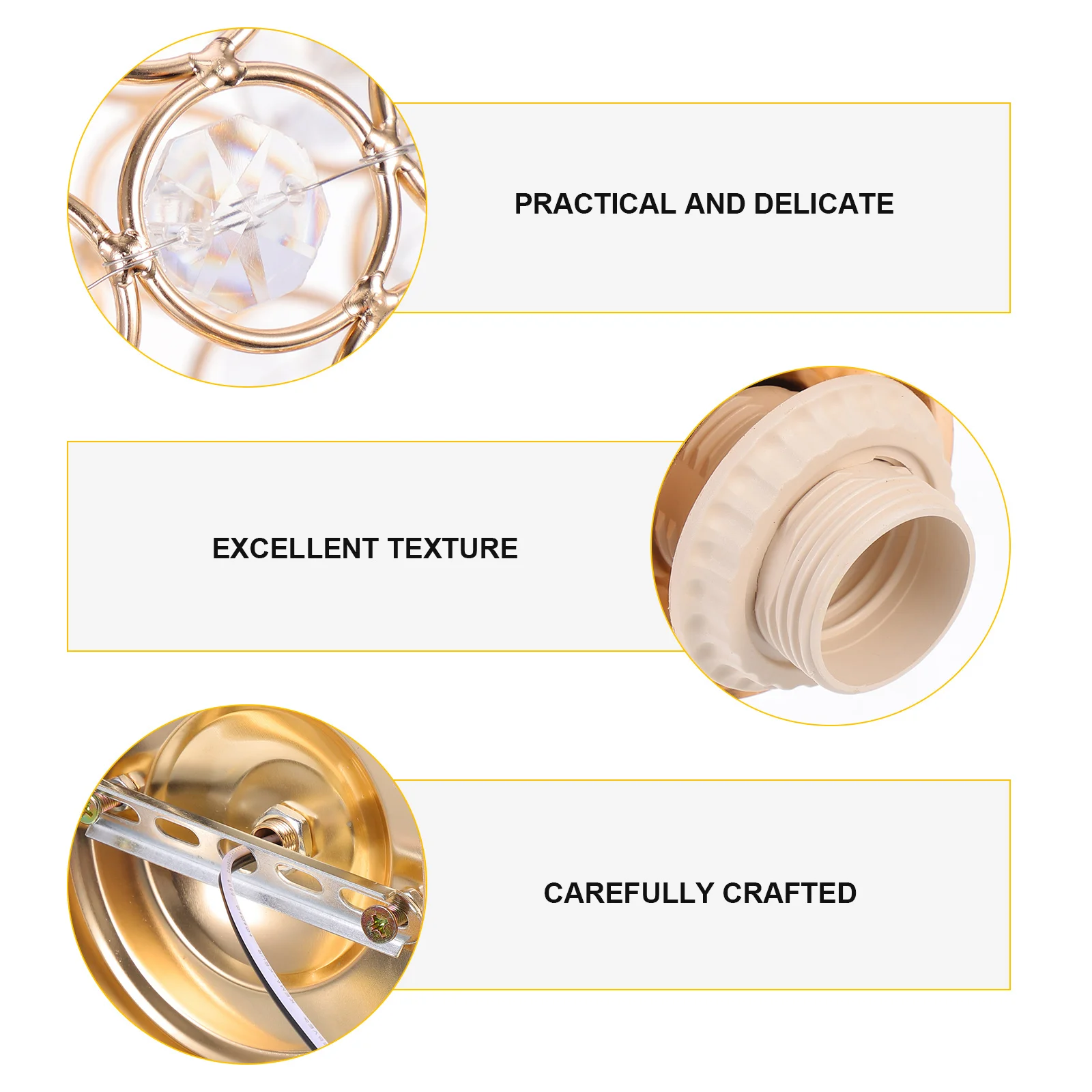 

Crystal Glass Wall Light Fixture Living Room Bedroom Hallway Elegant Wall Sconce Light with Hanging Bell Sound