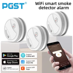 Tuya Smart Wifi Rauchmelder Brandschutz Haussicherheitsalarm Ton Licht Feueralarm Haussicherheitssystem Alarm APP-Steuerung