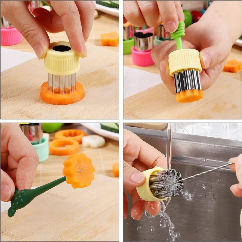 Stainless Steel Vegetable Cutter Shapes Set for Kids Children DIY Mini Food Fruit Cutters Mold Kitchen Accessories