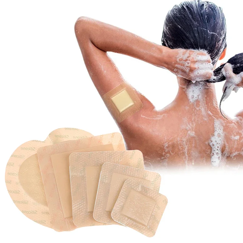 معقمة سيليكون رغوة لاصقة تضميد يعالج قرحة الفراش ضغط وسادة القرحة لمرضى طريح الفراش العناية بالجروح شفاء التصحيح #2