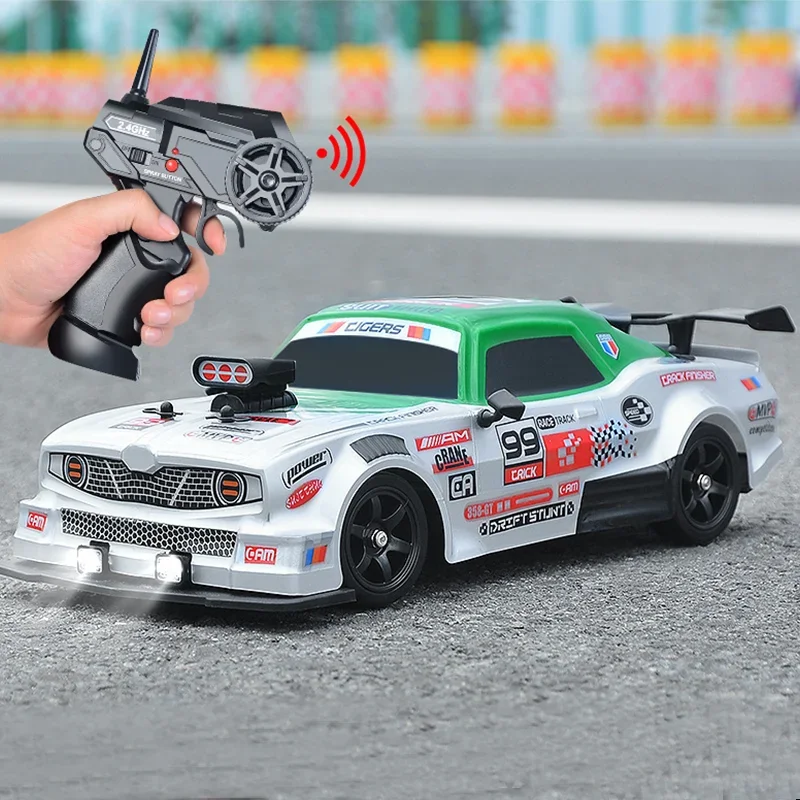 2.4G Drift Rc Car 4WD High Speed RC Drift Car Toy Remote Control Model Vehicle Car RC Vehicle Toy with Light Spray for Child