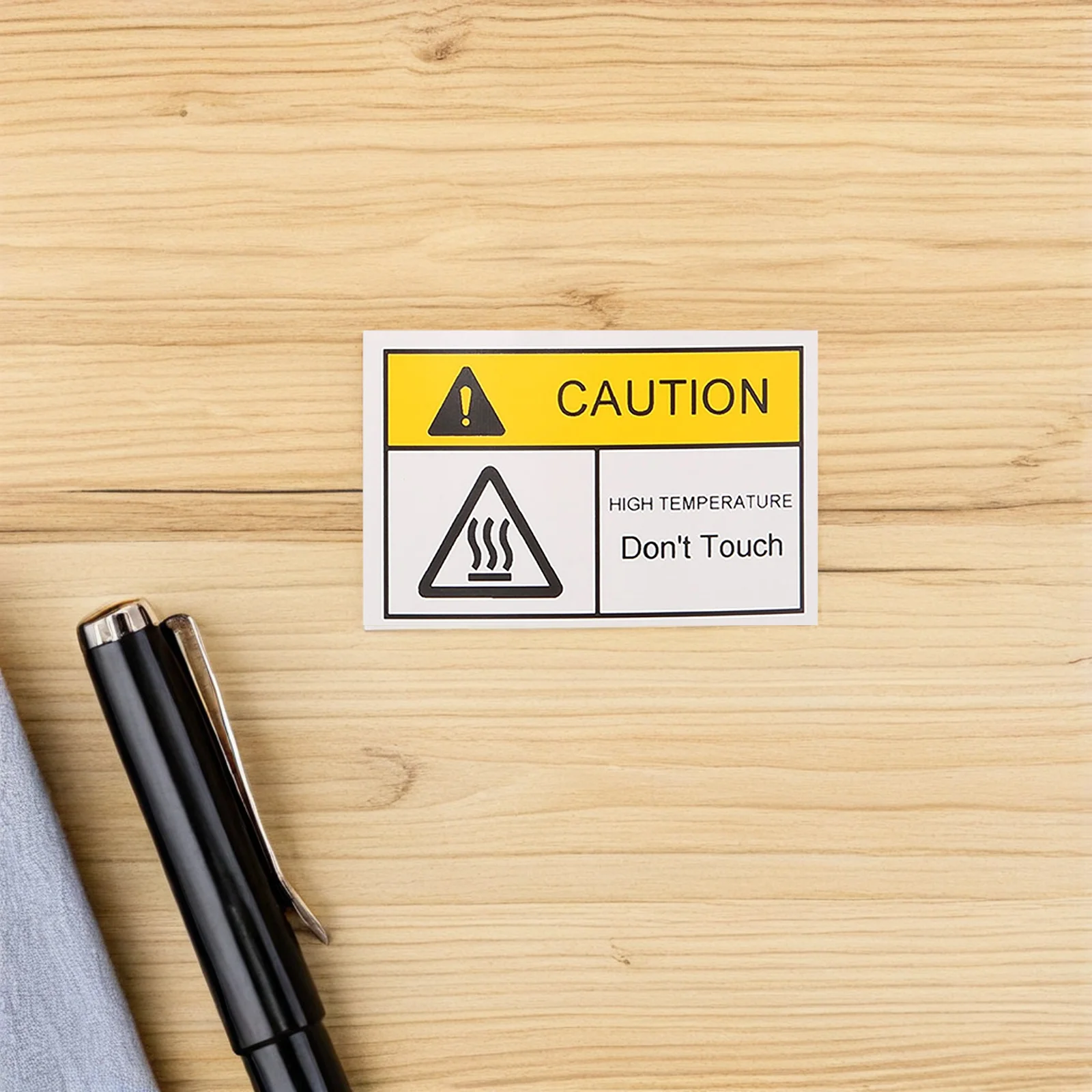 10Pcs Caution Hot Sticker High Temperature Warning Label for Equipment Factory Lab Do Not Touch Sign Decal Hot Warning Label