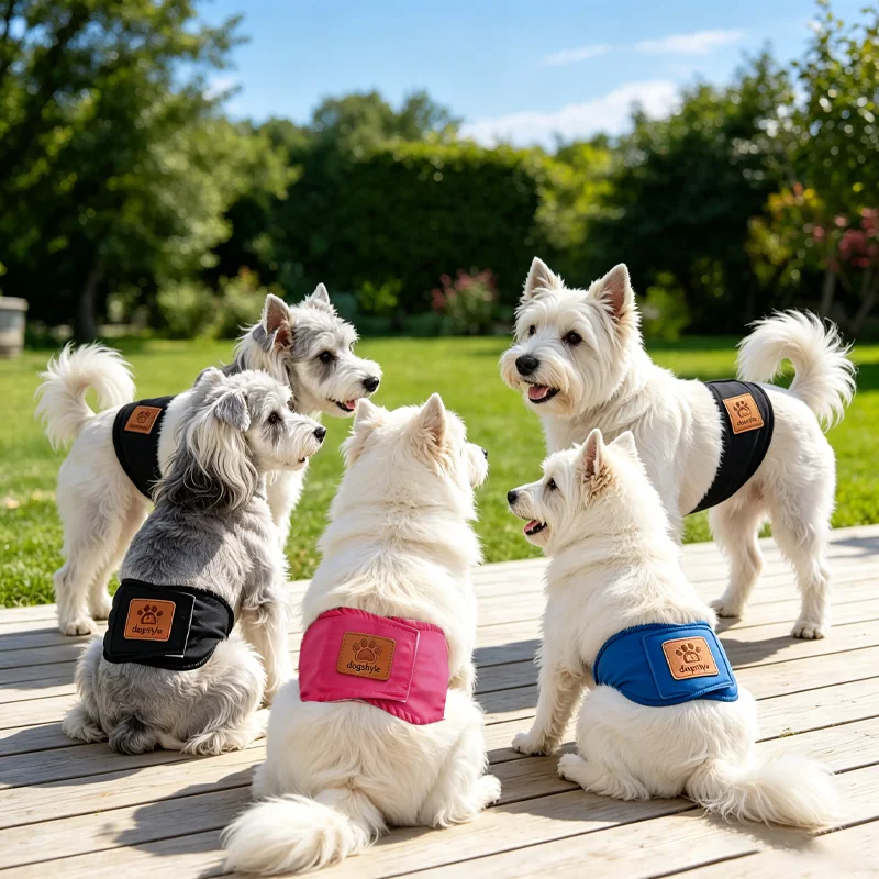 2/3/4/5Pack Male Dog Wrap Puppy Pet Male Dog Physiological Pants Sanitary Underwear Belly Band Nappies Cloth Cotton Diaper Wraps view 5