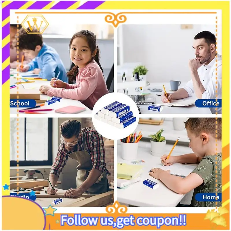 

Последний набор из 12 ластиков для карандашей, набор белых ластиков, набор для школы, художественные ластики для детей, оптом для рисования