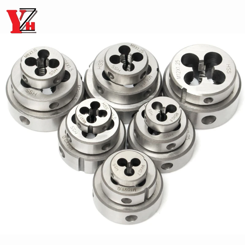 Thread Die Metric Round Dies Cutting Tool Right Hand Alloy Steel M1 M2 M2.5 M3 M4 M5 M6 M7 M8 M9 M10 M11 M12 M13