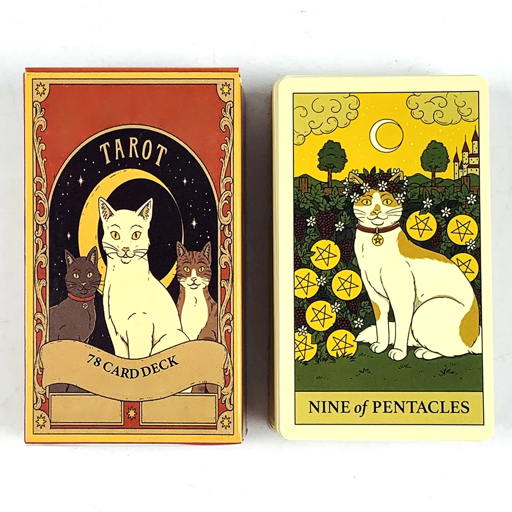 Cartes de Tarot de 78 cartes uniques pour les amateurs de chats et les amateurs de Tarot, jeu de cartes mignonnes, cadeaux du nouvel an, offre spéciale