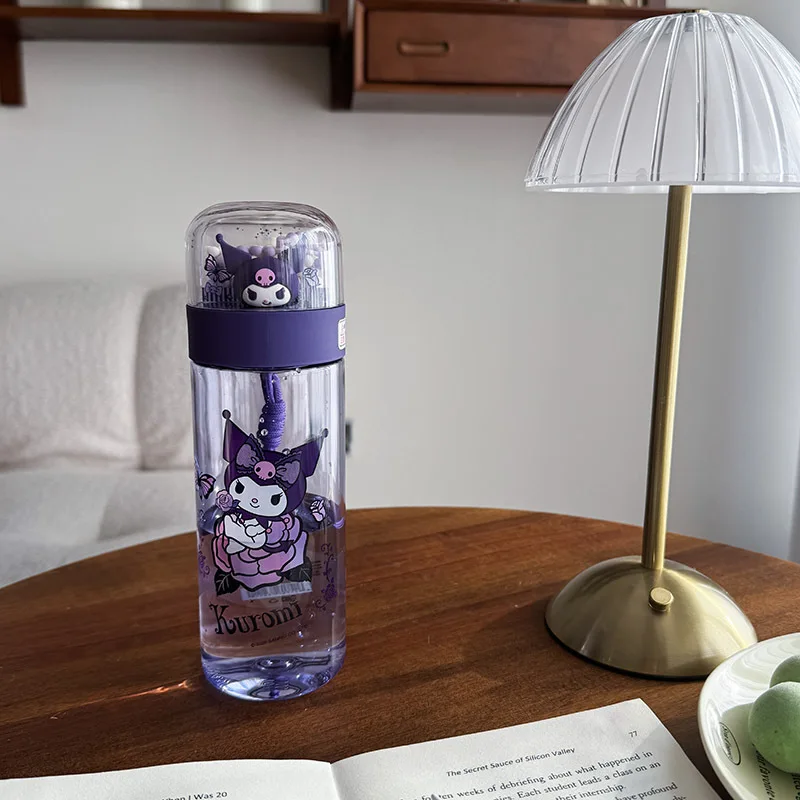 1 قطعة كوب ماء لطيف كوب بلاستيكي لطيف محمول عالي المظهر مستوى الماء #2