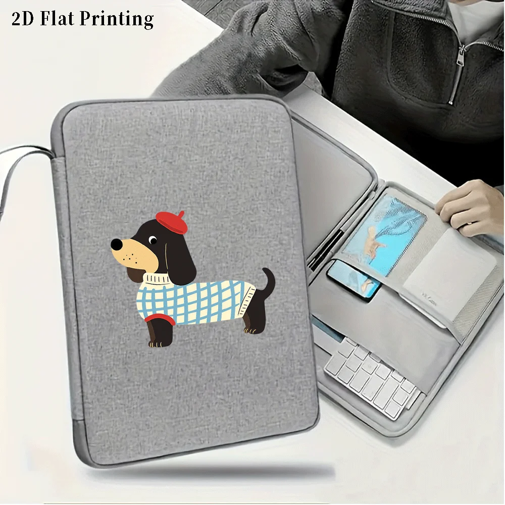 Sausage Dog Pattern Lanyard Design Shockproof, Scratchproof iPad Organizer for Daily Commuting, Studying