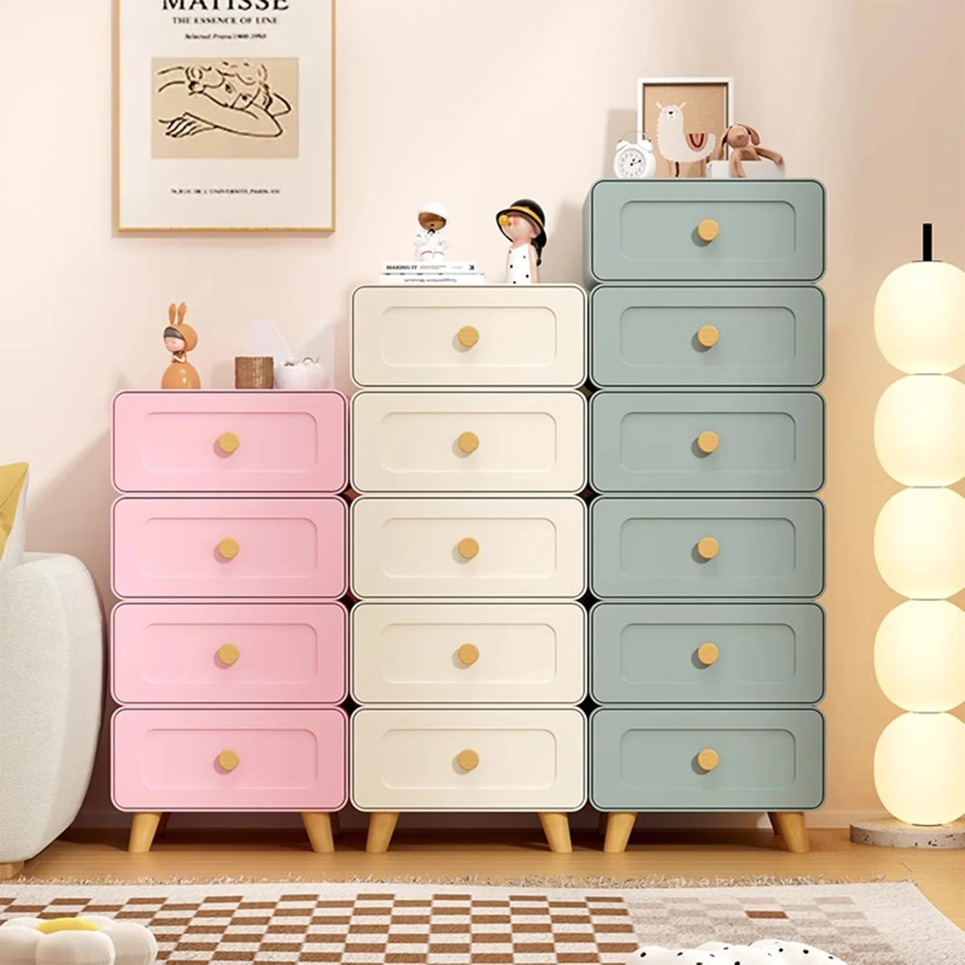 โมเดิร์นมินิโต๊ะข้างเตียงห้องนอนขนาดเล็กInsลมตู้เก็บของข้างเตียงHome Space Saving Design