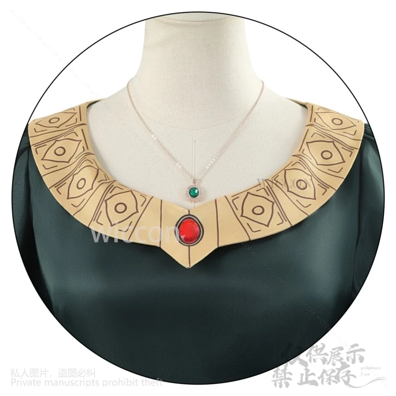 Anime Film Rohirrim Ringe Hera Grünes Kleid Kostüm Cosplay Lolita Rote Perücken Für Frau Mädchen Halloween Weihnachten Cos Angepasst