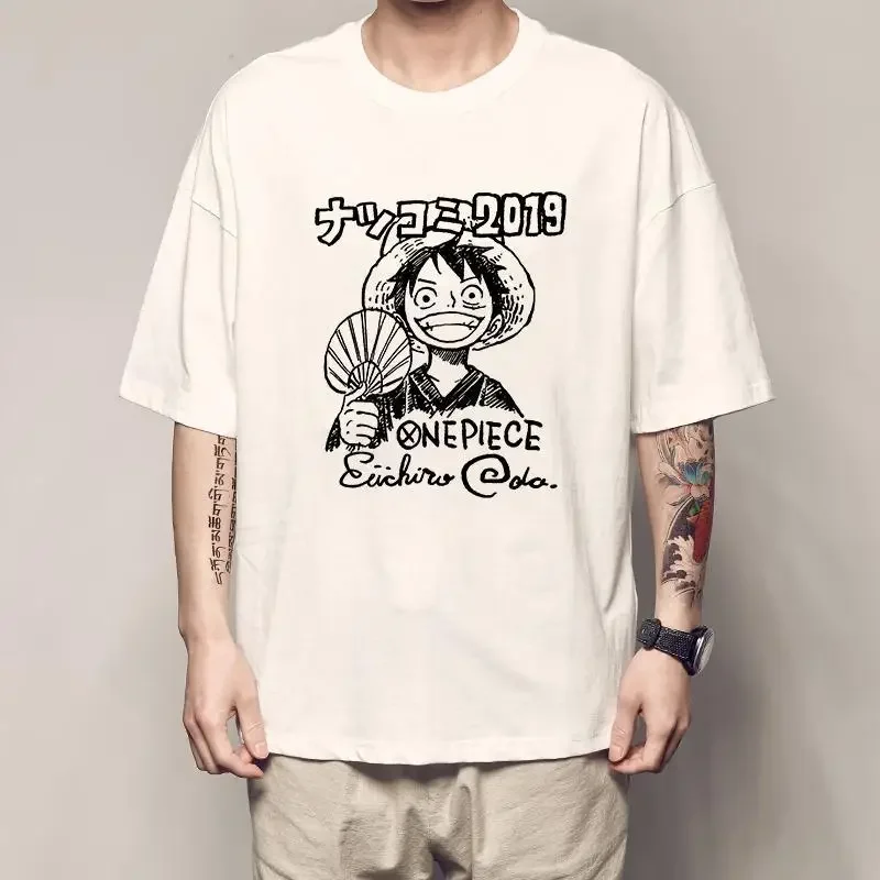 ONE PIECE Cotton Frankie T-Shirt Usopp Couple Short Sleeve Sanji Peripheral Brook Clothes Anime Figure Anime