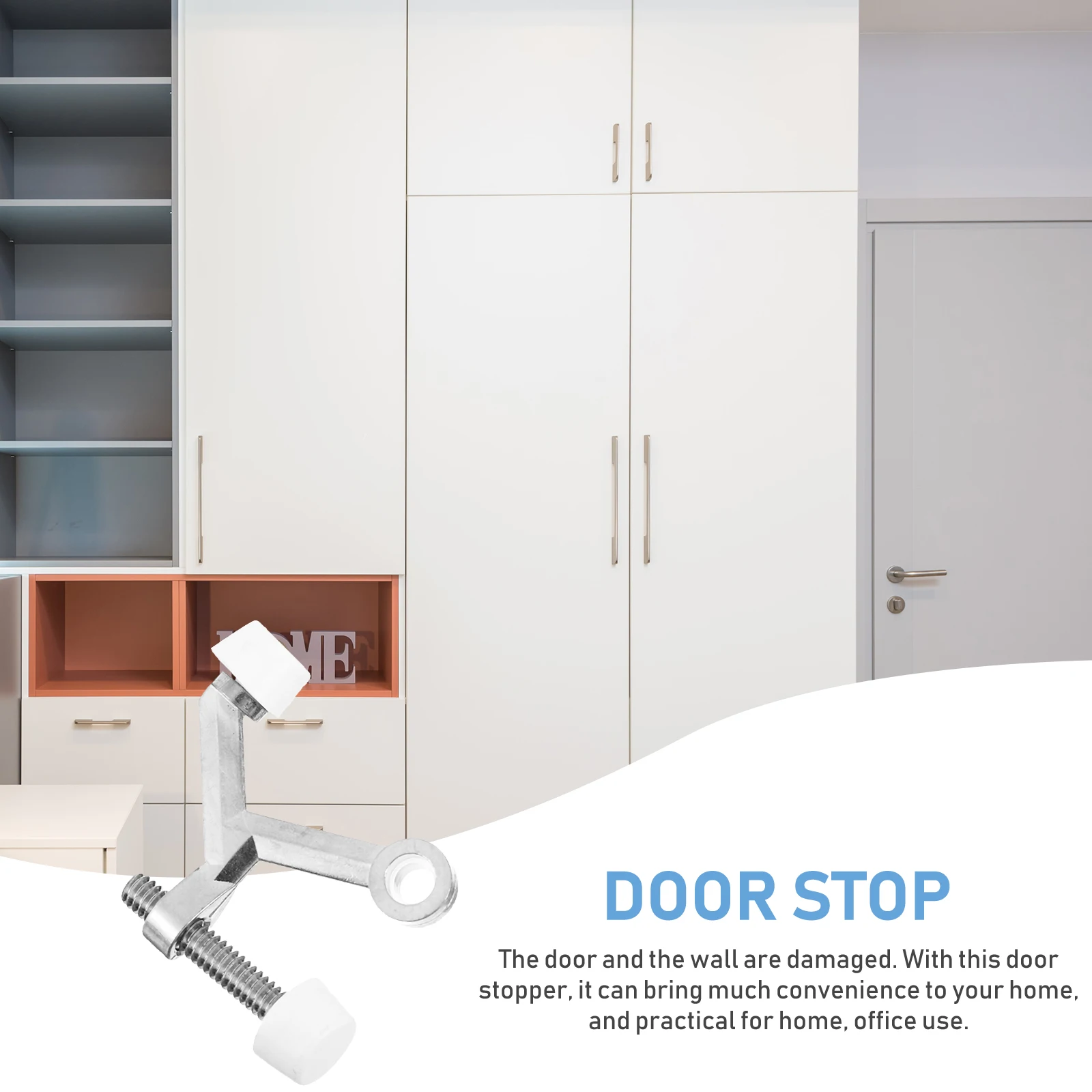 

4 шт. дверные стопоры из цинкового сплава, компактный размер, домашний офис, отель, использование, тонкое качество изготовления, максимальная ручка, прочная фиксация стен, двери, нет