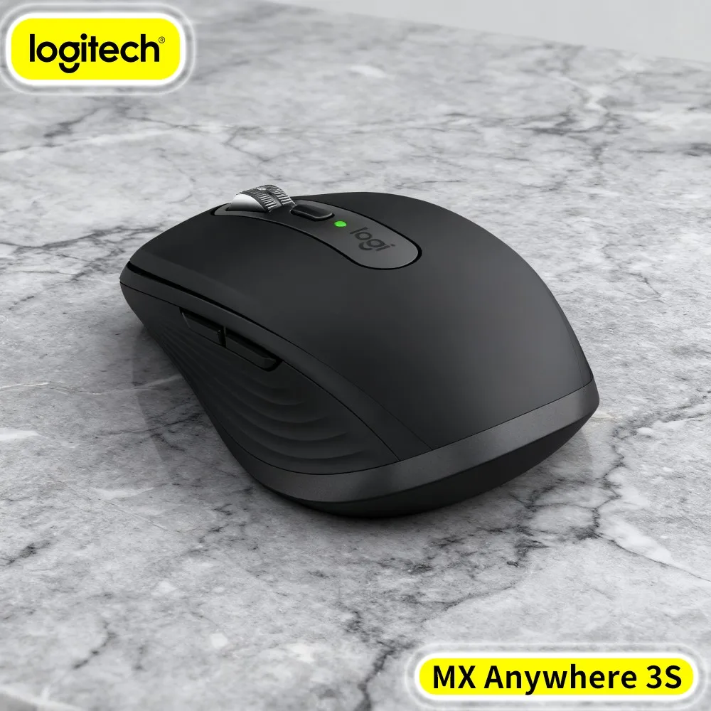 Durable MX Anywhere 3S - 8K DPI Darkfield, 70-Day Battery, Silent Click, Ideal For Cross-City Trip & Home Workstation
