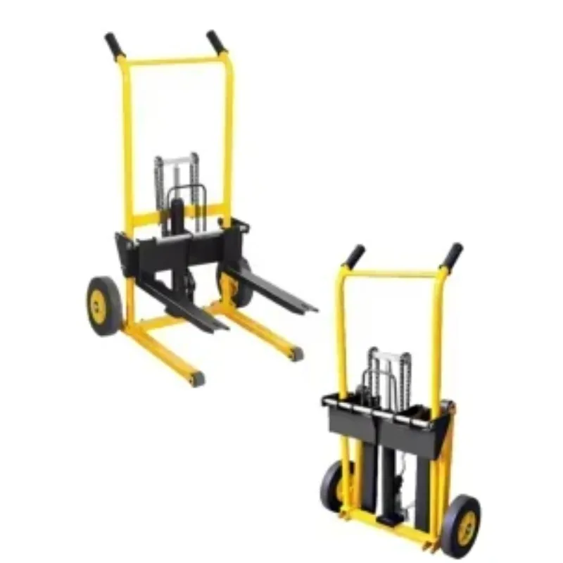 Small Hydraulic Manual Forklift Miniature Manual Stacker Lightweight Household Loading And Unloading Truck Lifting Truck 200kg