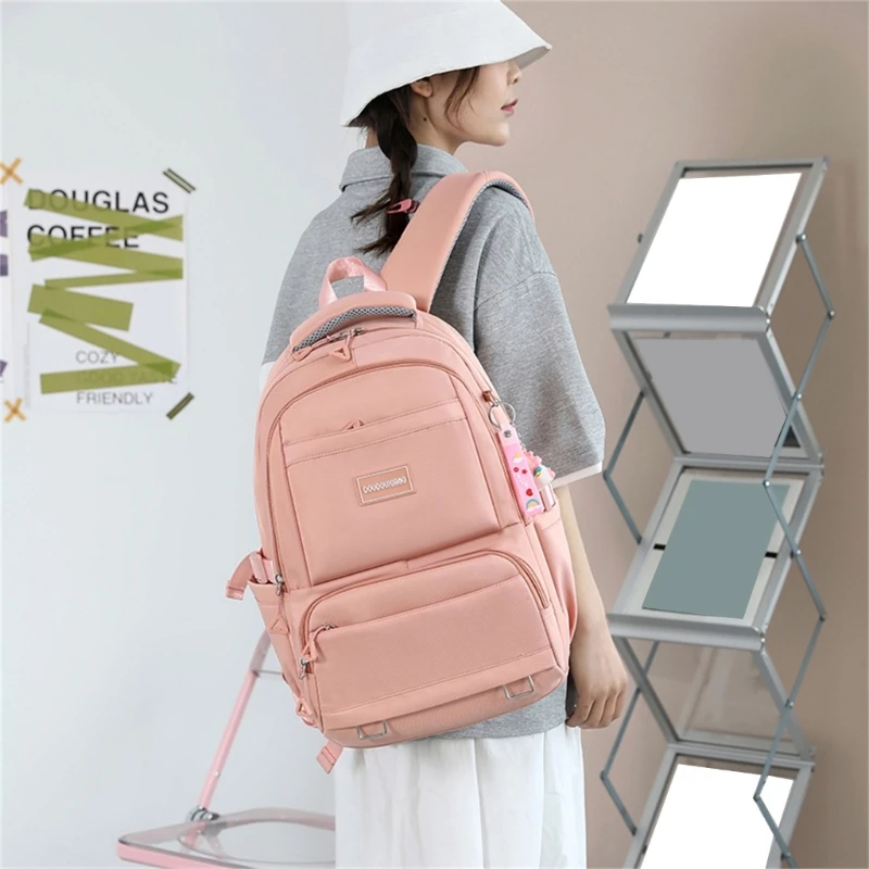 E74B Bolsa escolar moderna capacidade Mochila para laptop Mochila casual para livros para estudantes do ensino médio