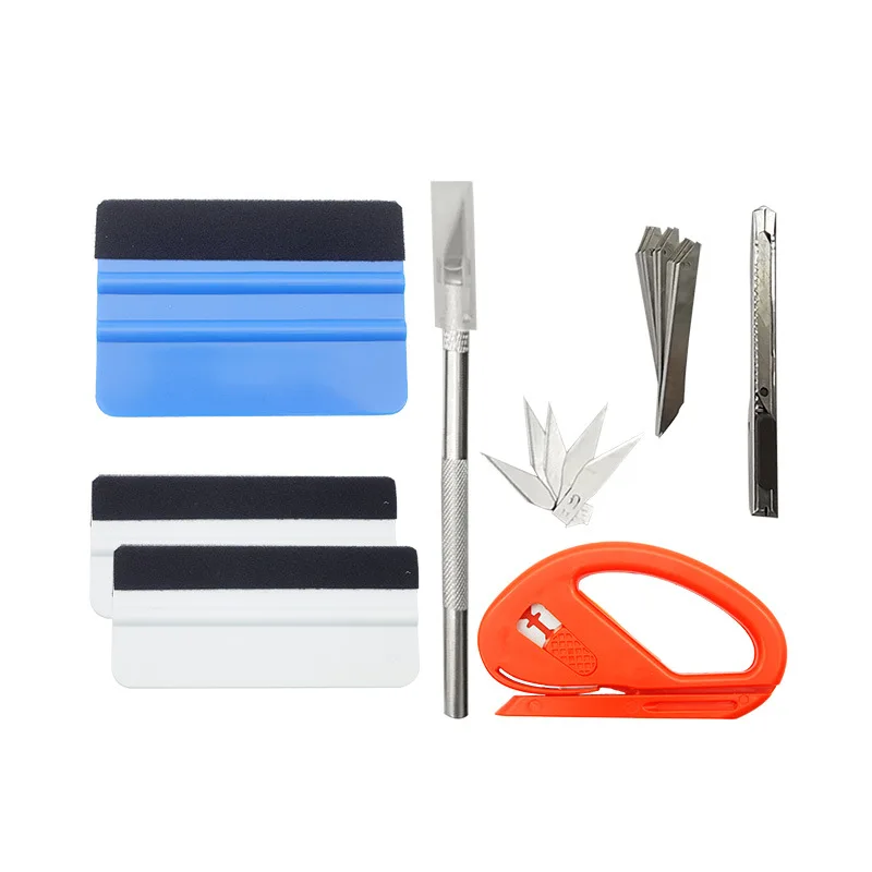 7Pcs Lot Car Vinyl Wrap Application Tool Car Foil Film Squeegee Cutter Knife Decal Tools Kit 7SC7