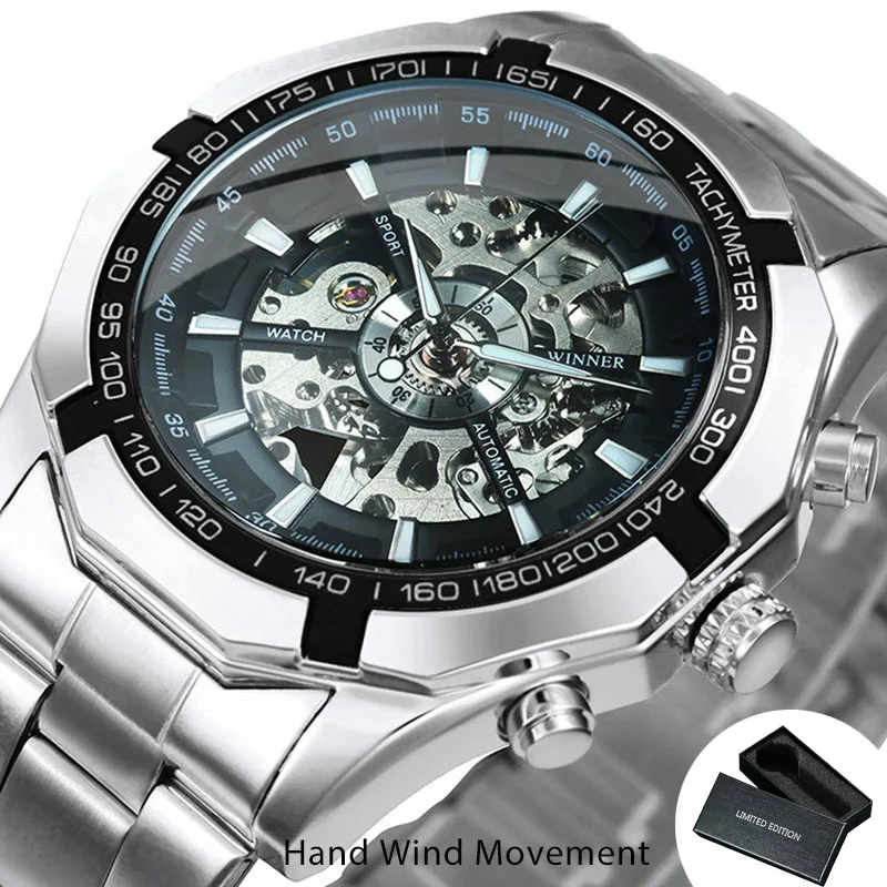 Men's WINNER Classic Skeleton Mechanical Watch