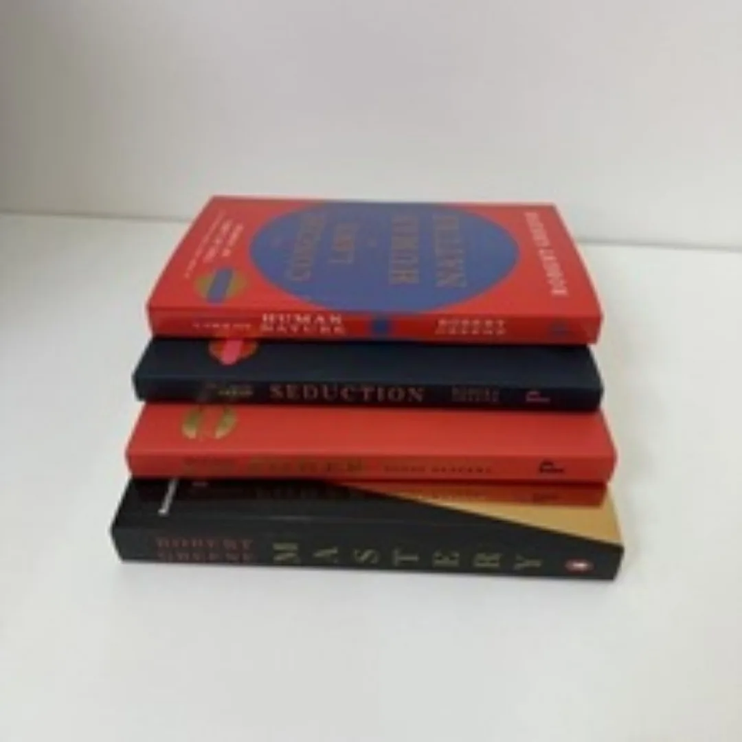 

4 Books Set By Robert Greene The Concise 48 Laws Of Power; The Concise Laws of Human Nature; The Art of Seduction & Mastery: War