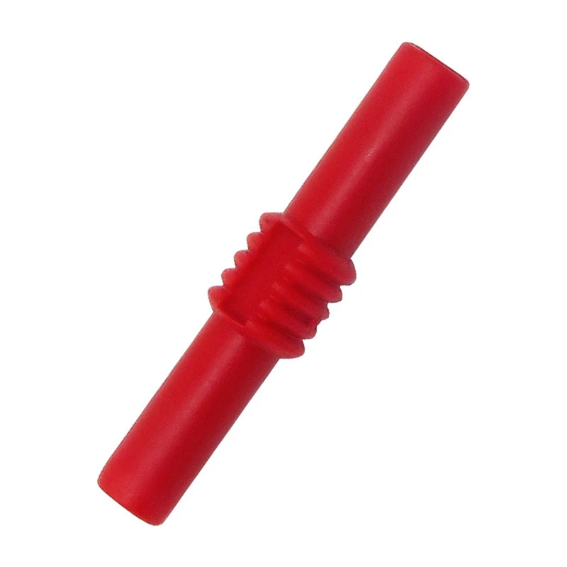 P7023 10 unids/lote de extensión de PVC aislado, conector Banana de 4Mm, adaptador hembra a hembra, acoplador, rojo y negro