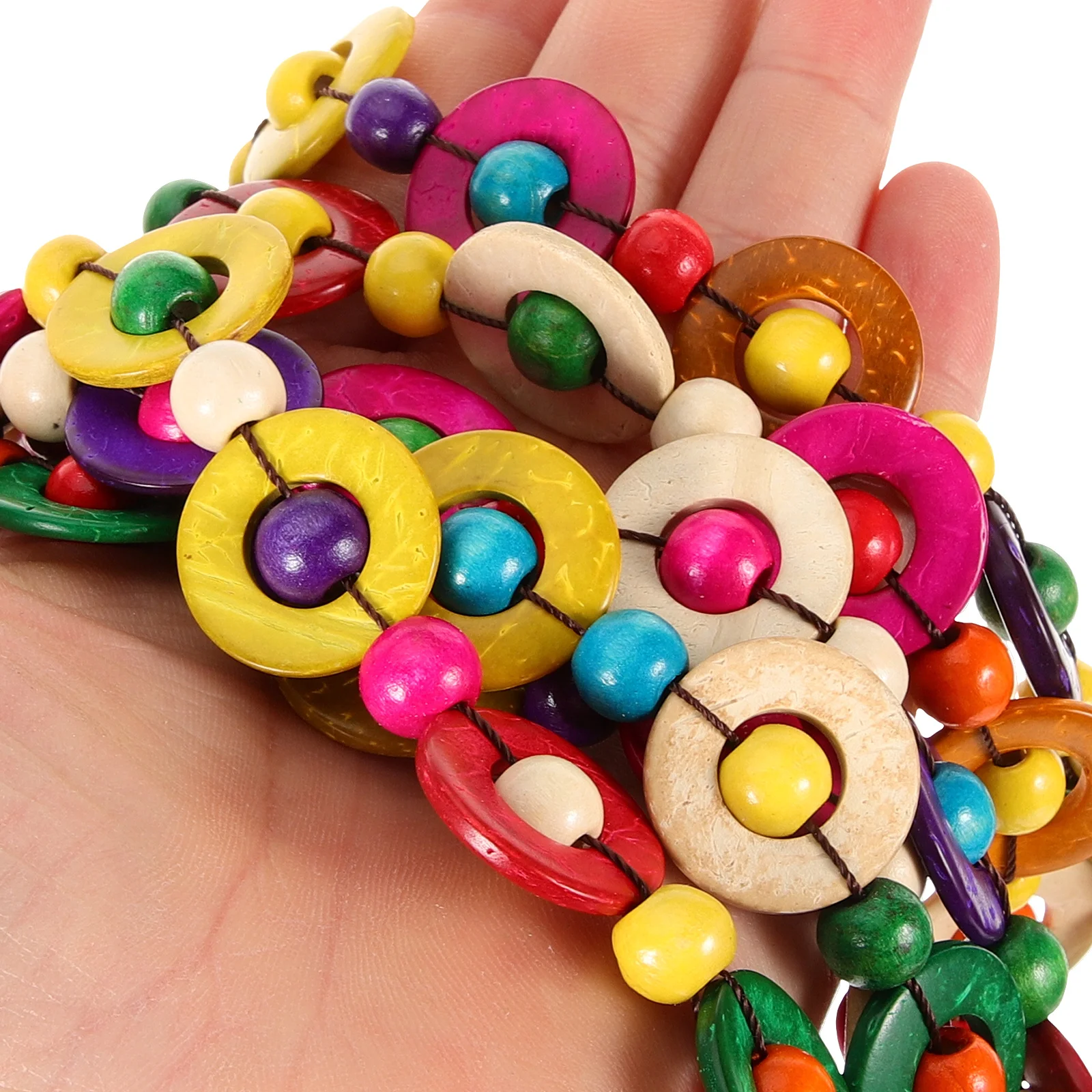 

Coconut Shell Necklace For Women Bohemia Weaving Jewelry Handmade Pendant Gift Daily Wear Party Beach Outgoing Accessory