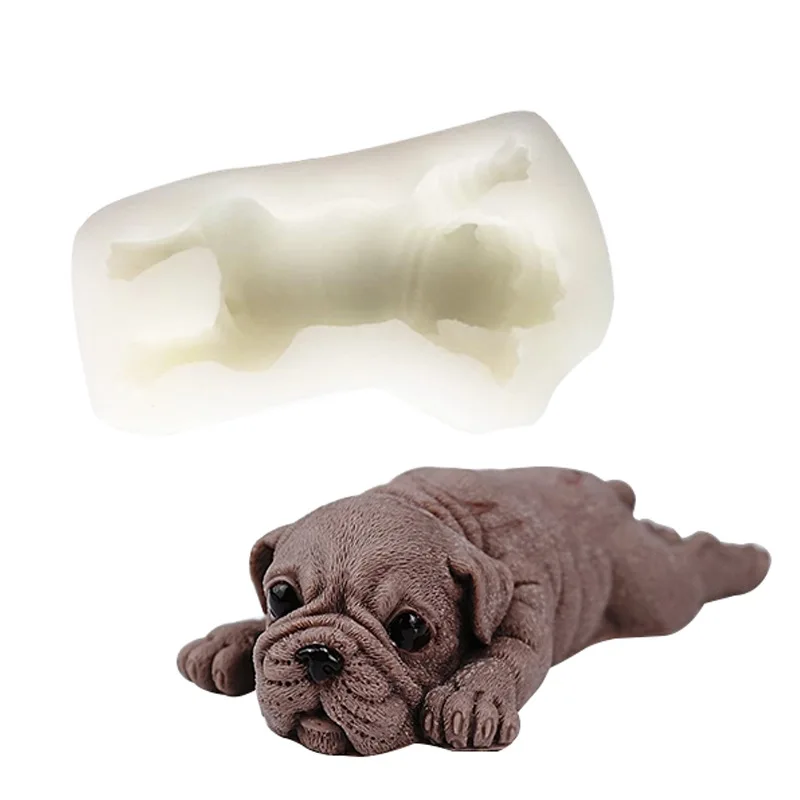 4Inch Online Celebrity Dog Mousse Mold Shar Pei   Cake Fondant Mould Chocolate  (Head to Left)