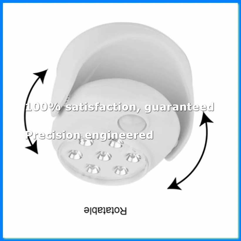 7 LED Wireless 360 Degrees Rotation Motion Activated Sensor Ultra Bright Night Light Automatic Infrared Wall Lamp-AD23