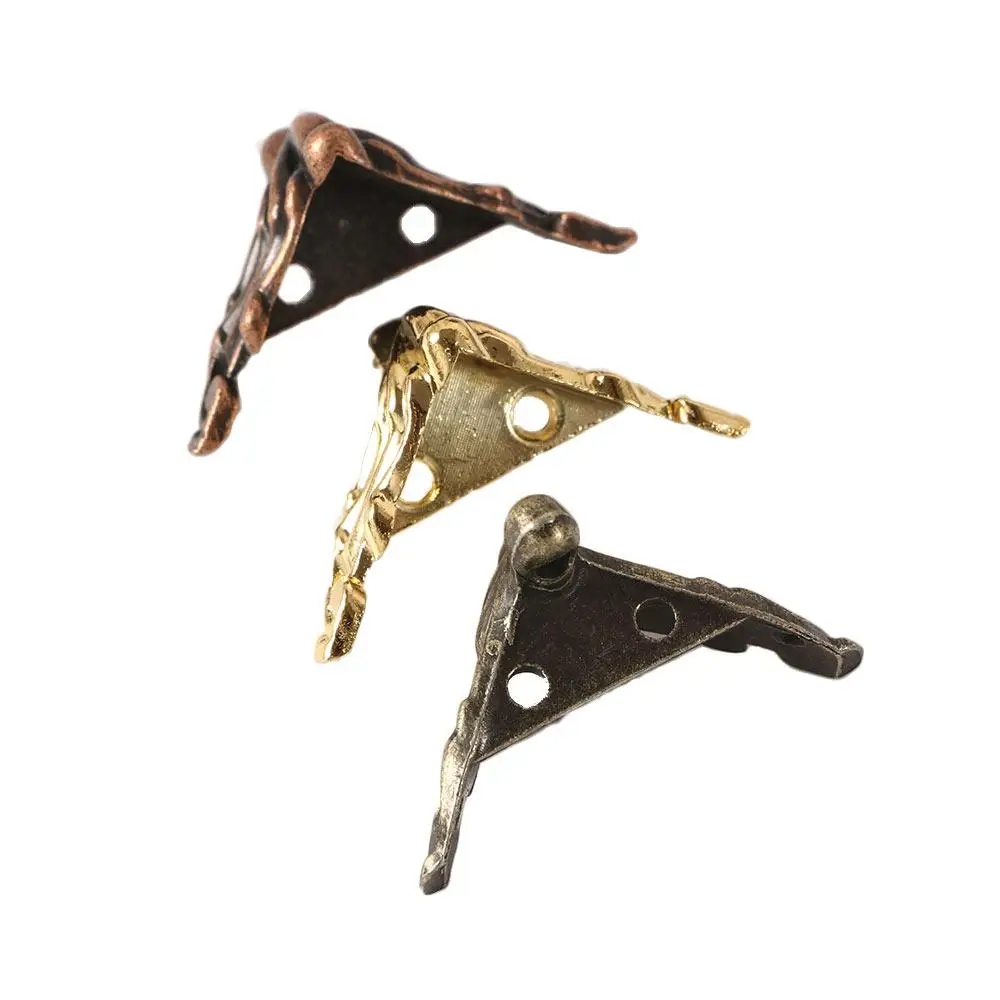 Antique Golden Jewelry  Box Protector Furniture Part Decorative Corner Feet Leg Corner Bracket Furniture Leg