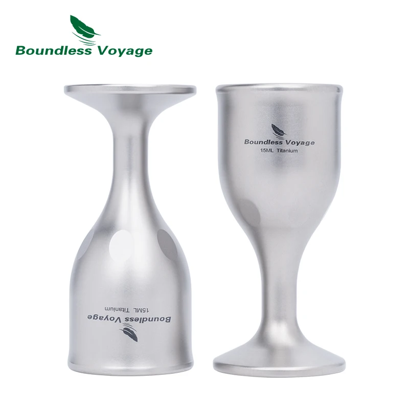 Boundless Voyage Titanium Cup Thickened Wine Drinking Cup Shooters Tequila Whiskey Vodka Drinkware Single Layer Wineglass 15ml